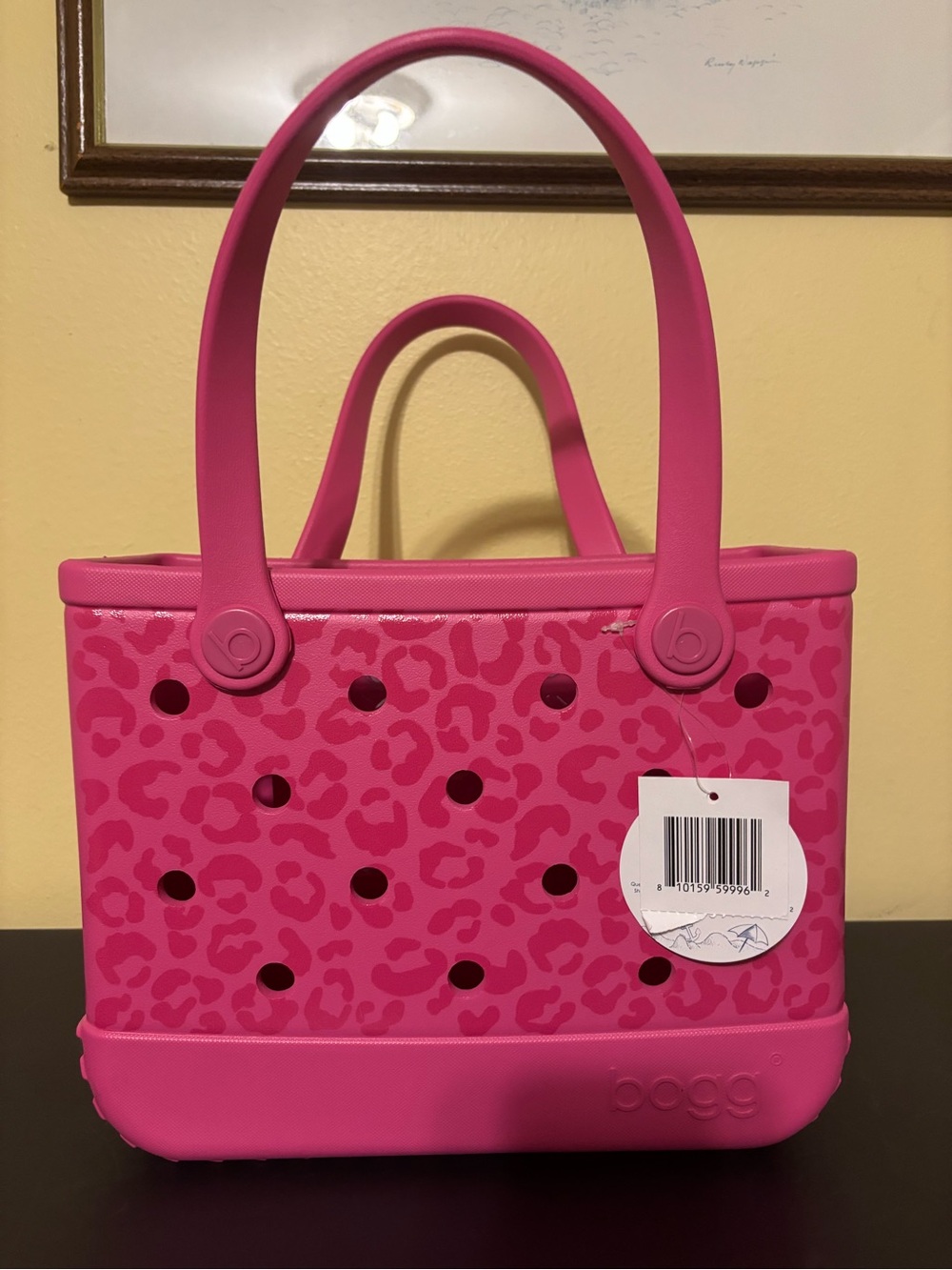 BOGG BAG Bright Pink Leopard Mini Tote